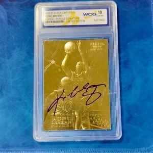 Kobe Bryant Limited Edition 23k gold signature card
